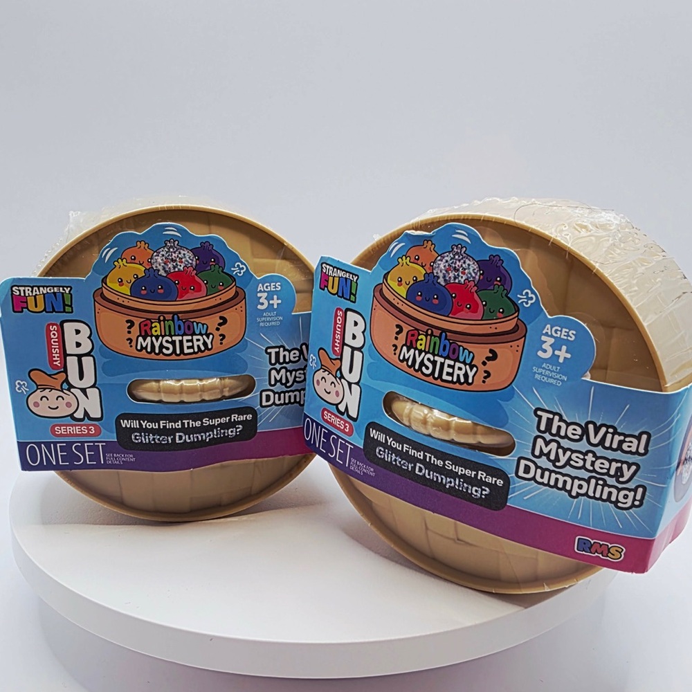 2x Viral Mystery Dumpling Squishy Series 3 Sealed Rainbow Bun Five Below TikTok